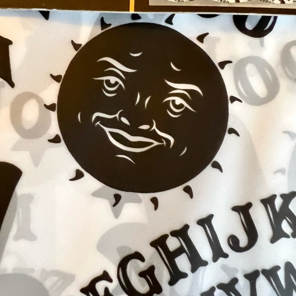 Halloween Spirit Board Peva Shower Curtain with Metal Grommets Quija Planchette - Picture 8 of 10